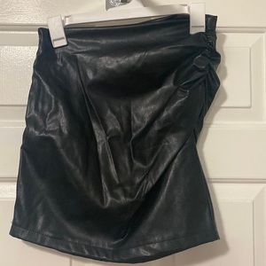 Faux leather skirt